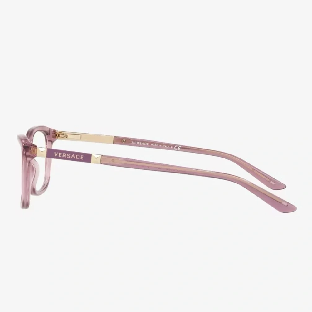 VERSACE NWOT Contemporary Translucent Tan 54-16-140 Modern Rectangle Eyeglass